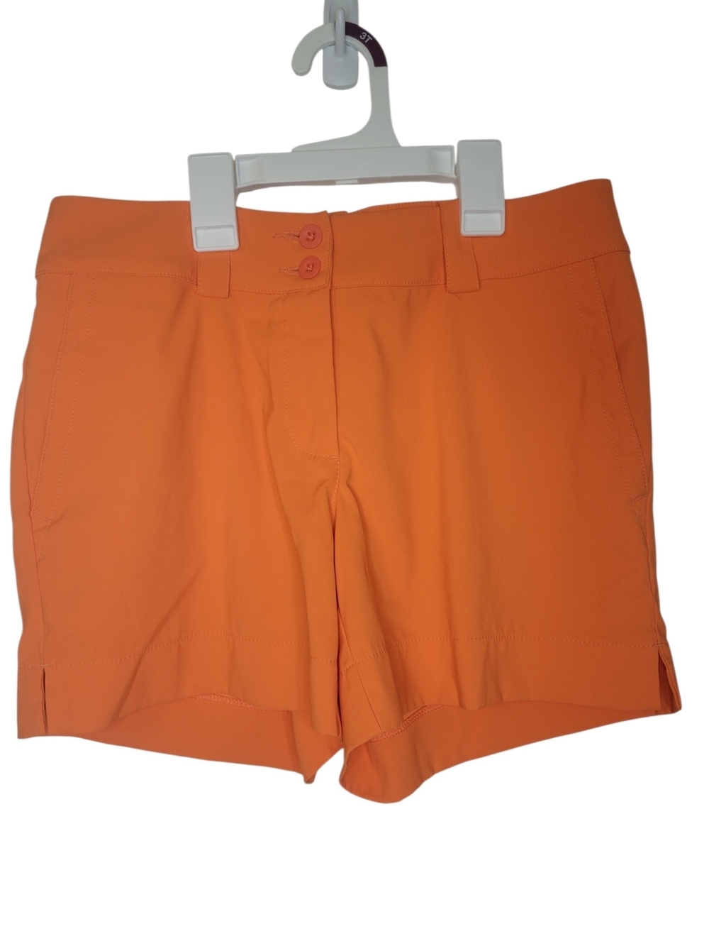 Nike Golf Women's Orange Mid-Rise Dri-fit Performance Shorts.